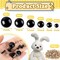 600 Pieces 6-16MM Safety Eyes with Washers Black Plastic Safety Eyes for Amigurumi Doll Crochet Eyes for DIY Crafts Stuffed Animals Making Supplies